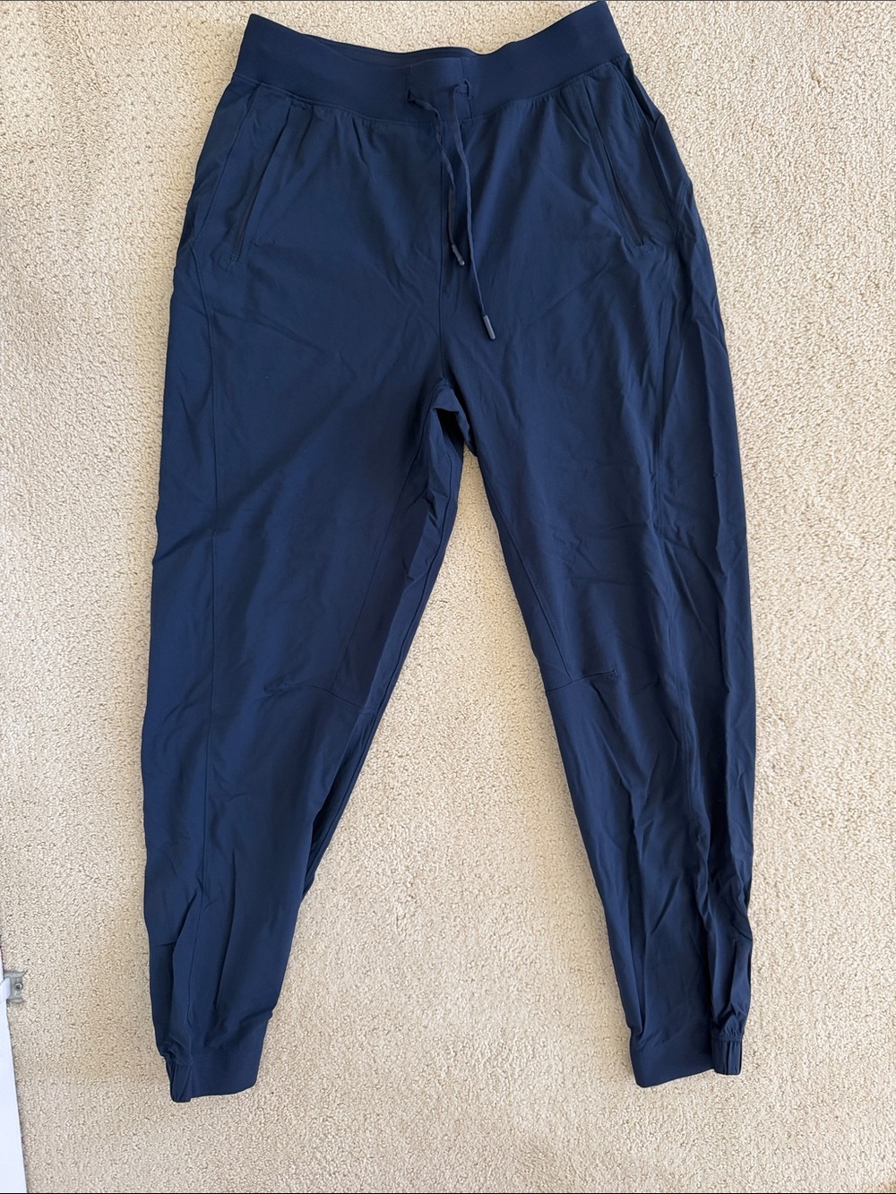 Women’s Navy Elastic-Waist Jogger Pants